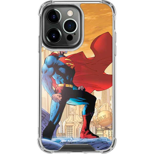 DC Comics Superman For Tomorrow Cover Art by Jim Lee iPhone 14 Pro Clear Case
